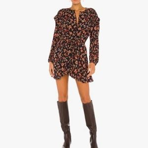 Free People Flower Fields Mini Dress in Dark Combo
